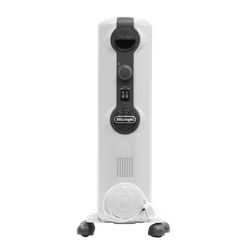 Delonghi TRRS0715 Oil Filled Radiator Heater, 7 Fins - White